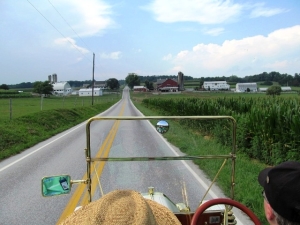 Campbell and Gil Fitzhugh cruising through Lancaster County in their 1909 E-M-F